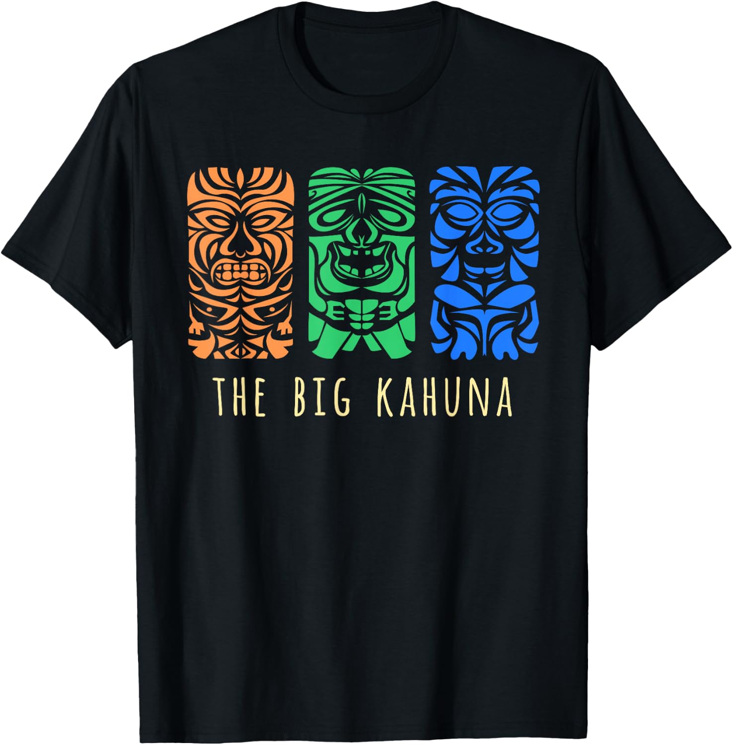 Hawaii Tiki Surfing Polynesian Big Kahuna Retro Hipster T-Shirt - T-Shirt | Black