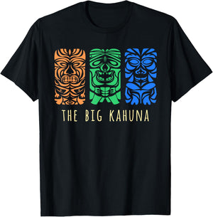Hawaii Tiki Surfing Polynesian Big Kahuna Retro Hipster T-Shirt - T-Shirt | Black