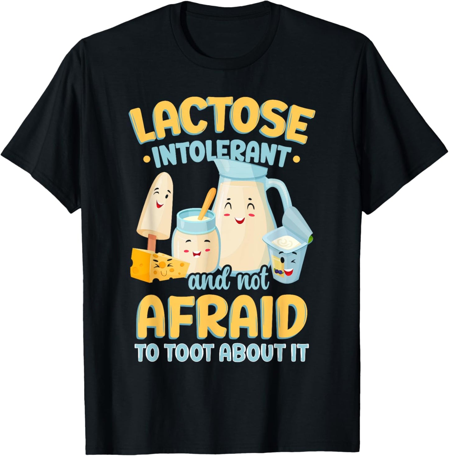 Milk Lactose Intolerant Joke T-Shirt - T-Shirt | Black