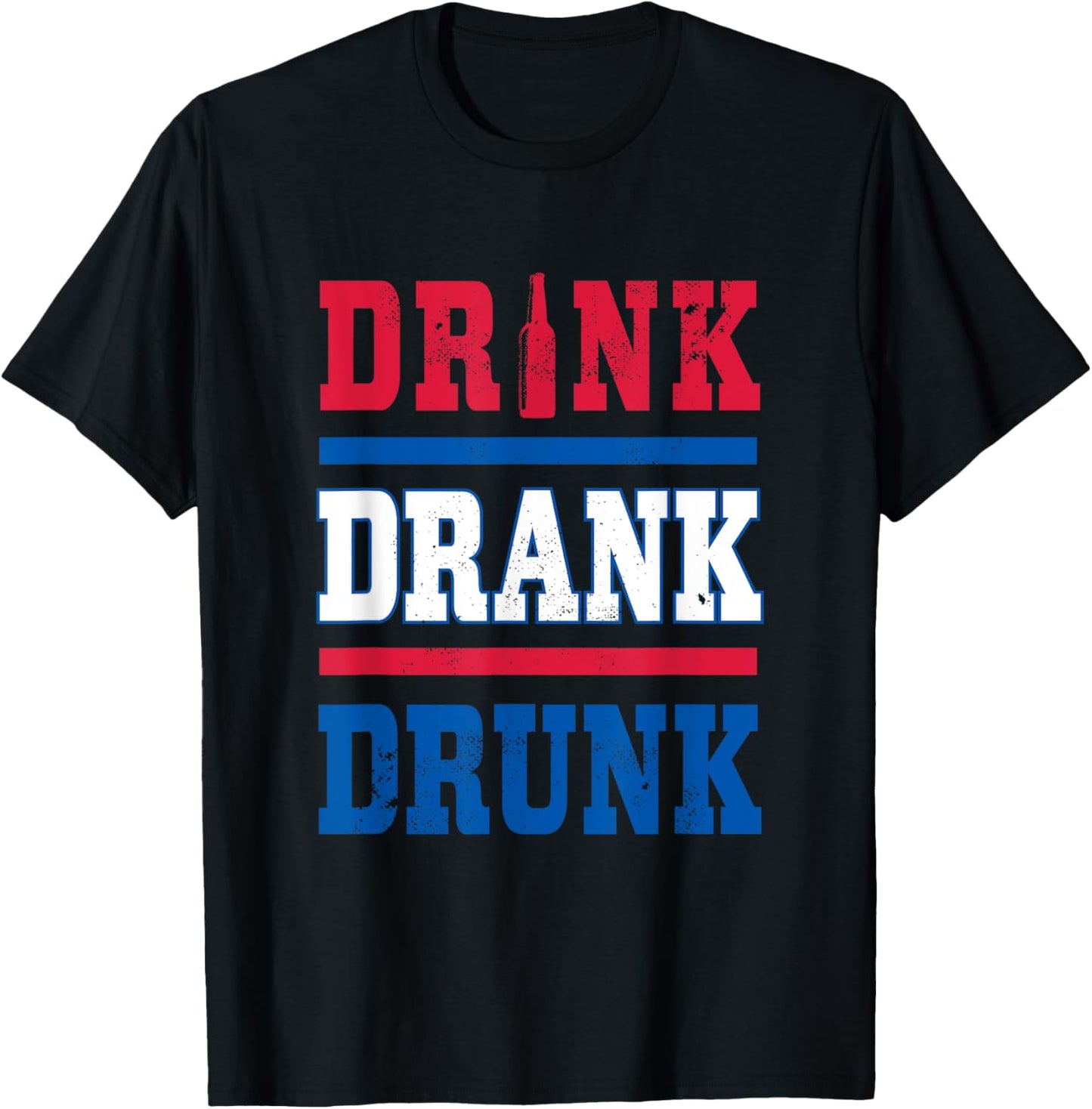 Drink Drank Drunk 4th of July Party Beer Lover Drinker T-Shirt - T-Shirt | Black