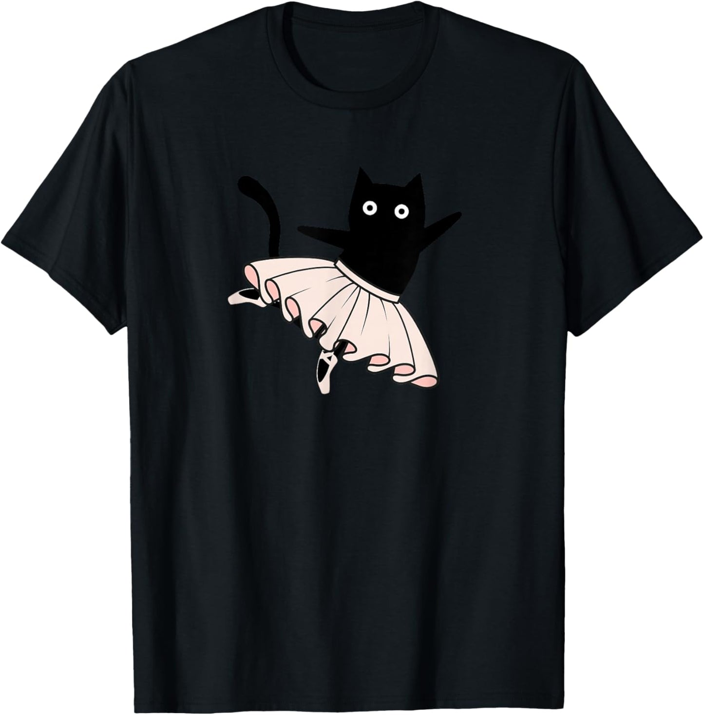 Rahmonty Designs Ballet Cat Lover Dance Recital Funny Black Cat Ballet T-Shirt - T-Shirt | Black