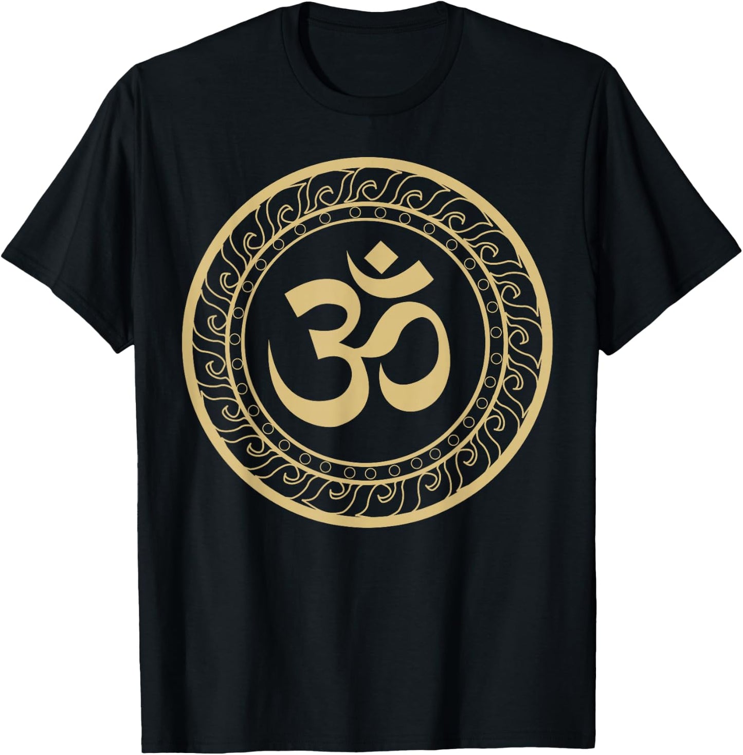 Om Ohm Aum Symbol Spiritual Yoga T-Shirt - T-Shirt | Black