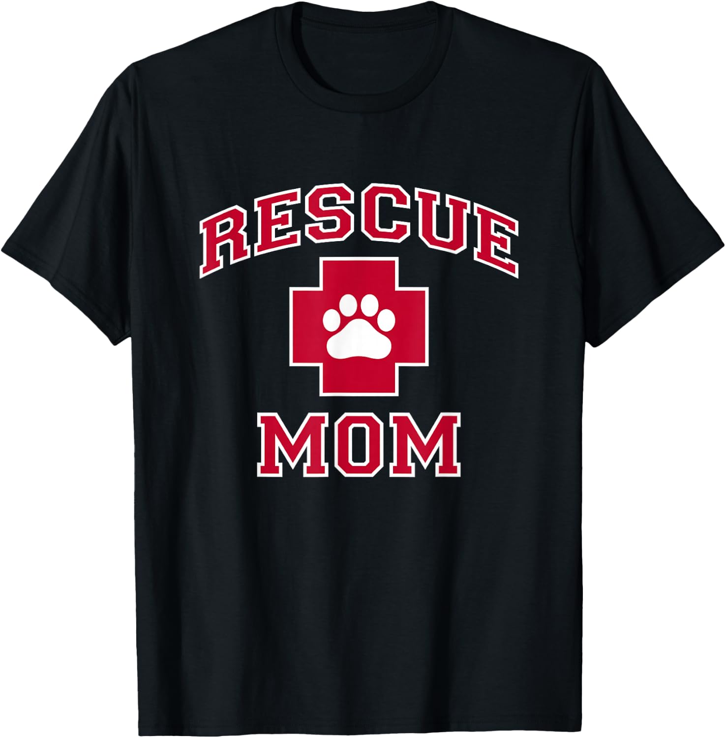 Rescue Mom - Rescue Dog or Cat Lover T-Shirt - T-Shirt | Black