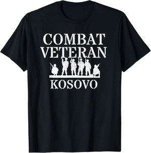 US Military Veterans Day Combat Veteran Kosovo T-Shirt - T-Shirt | Black