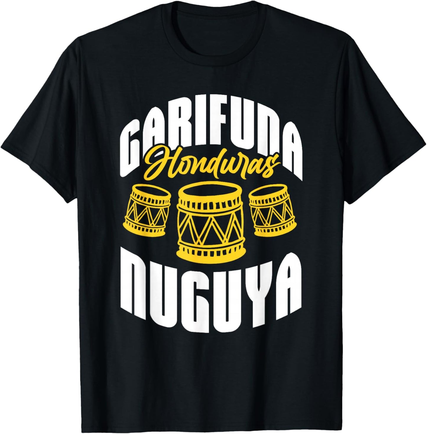 Garifuna Honduras Nuguya Cultural Music T-Shirt - T-Shirt | Black