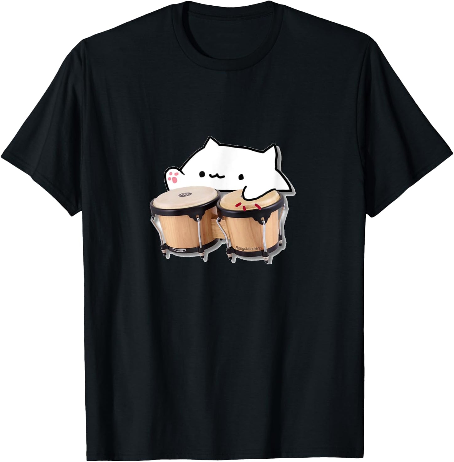 Funny Bongo cat & more meme Men Women Girls Kids T-Shirt - T-Shirt | Black