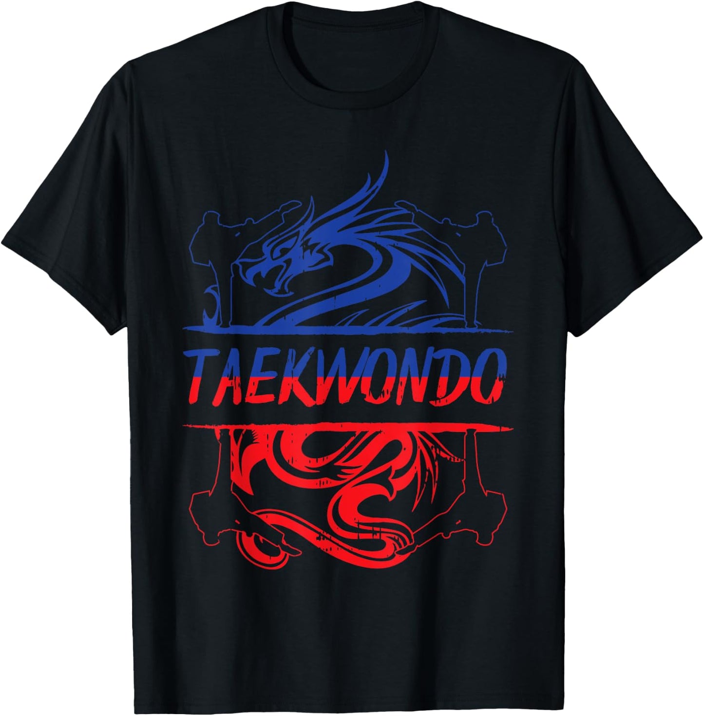 Taekwondo Dragon Cool Korean Martial Arts Men Women Gift T-Shirt - T-Shirt | Black