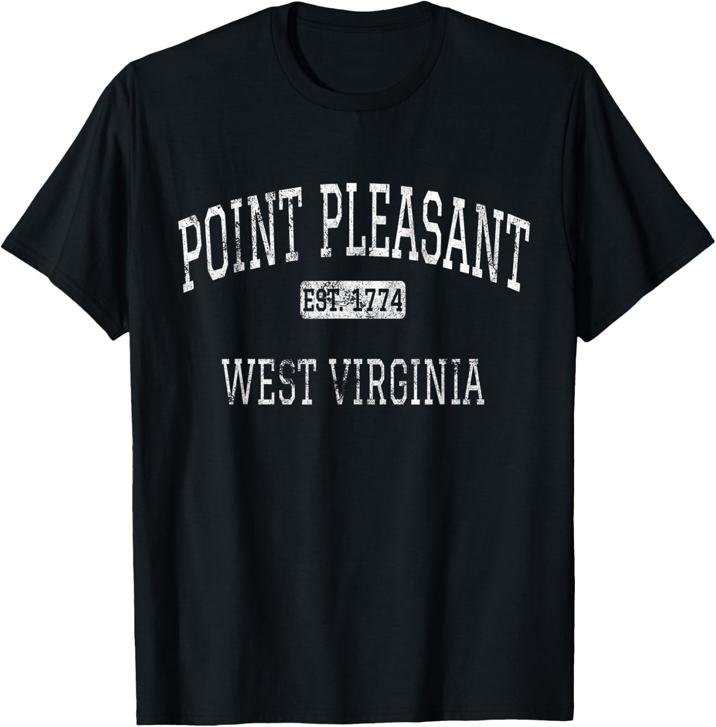 Point Pleasant West Virginia WV Vintage T-Shirt - T-Shirt | Black