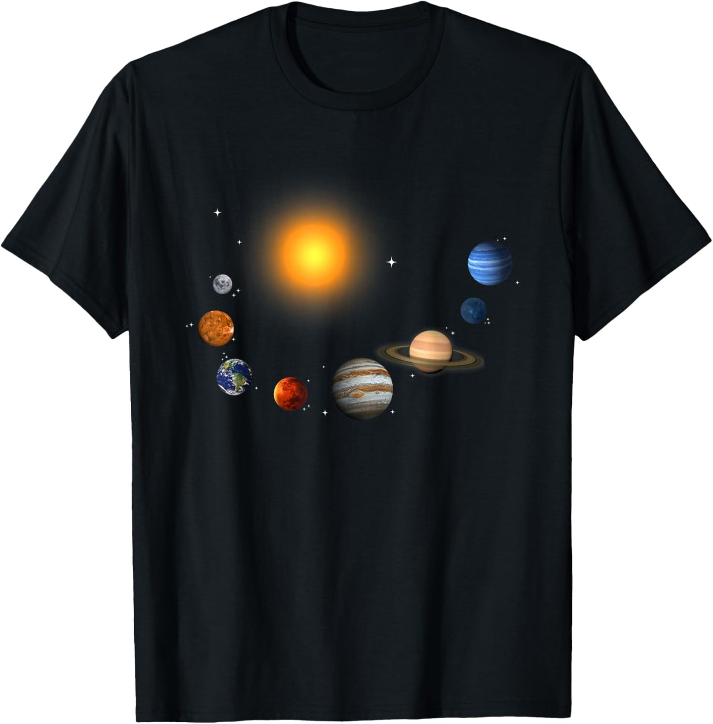 Our Solar System, Science Education,T Shirt Men, Women, Kids T-Shirt - T-Shirt | Black