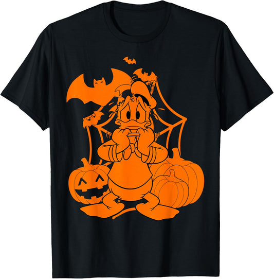 Disney Mickey & Friends Halloween Donald Duck Pumpkins T-Shirt - T-Shirt | Black