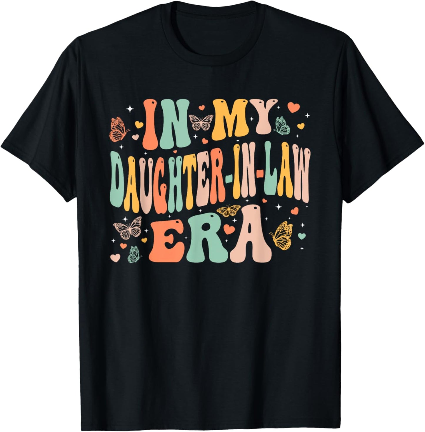 Retro Groovy In My Daughter-In-Law Era Mother's Day Girls T-Shirt - T-Shirt | Black