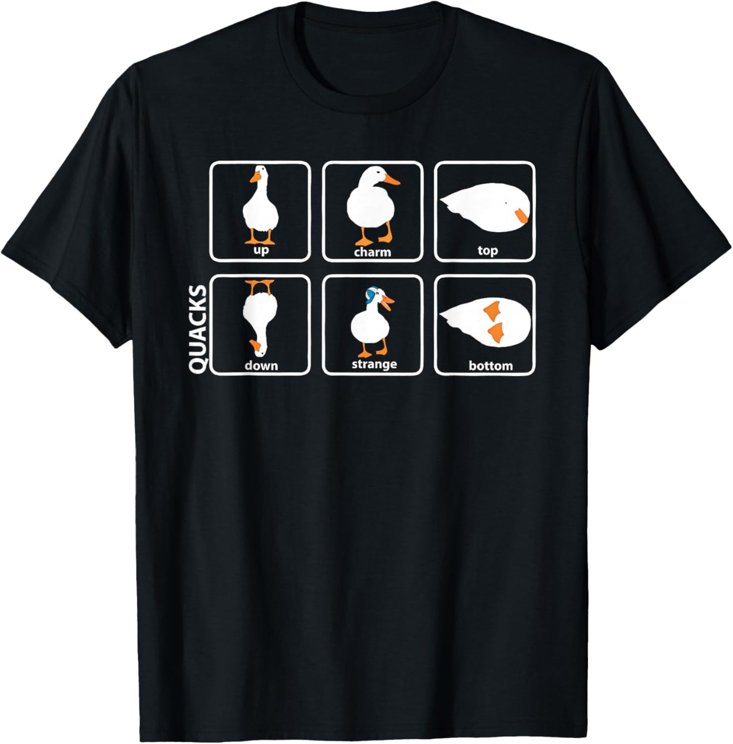 Funny Physics Pun Duck Teacher Science Math T-Shirt - T-Shirt | Black