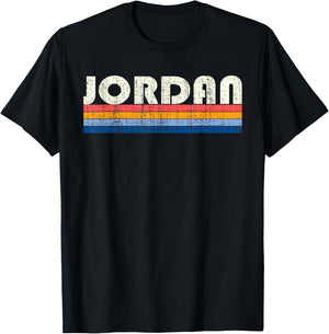 Vintage 70s 80s Style Jordan T-Shirt - T-Shirt | Black