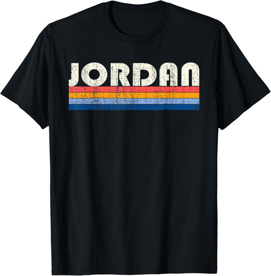 Vintage 70s 80s Style Jordan T-Shirt - T-Shirt | Black