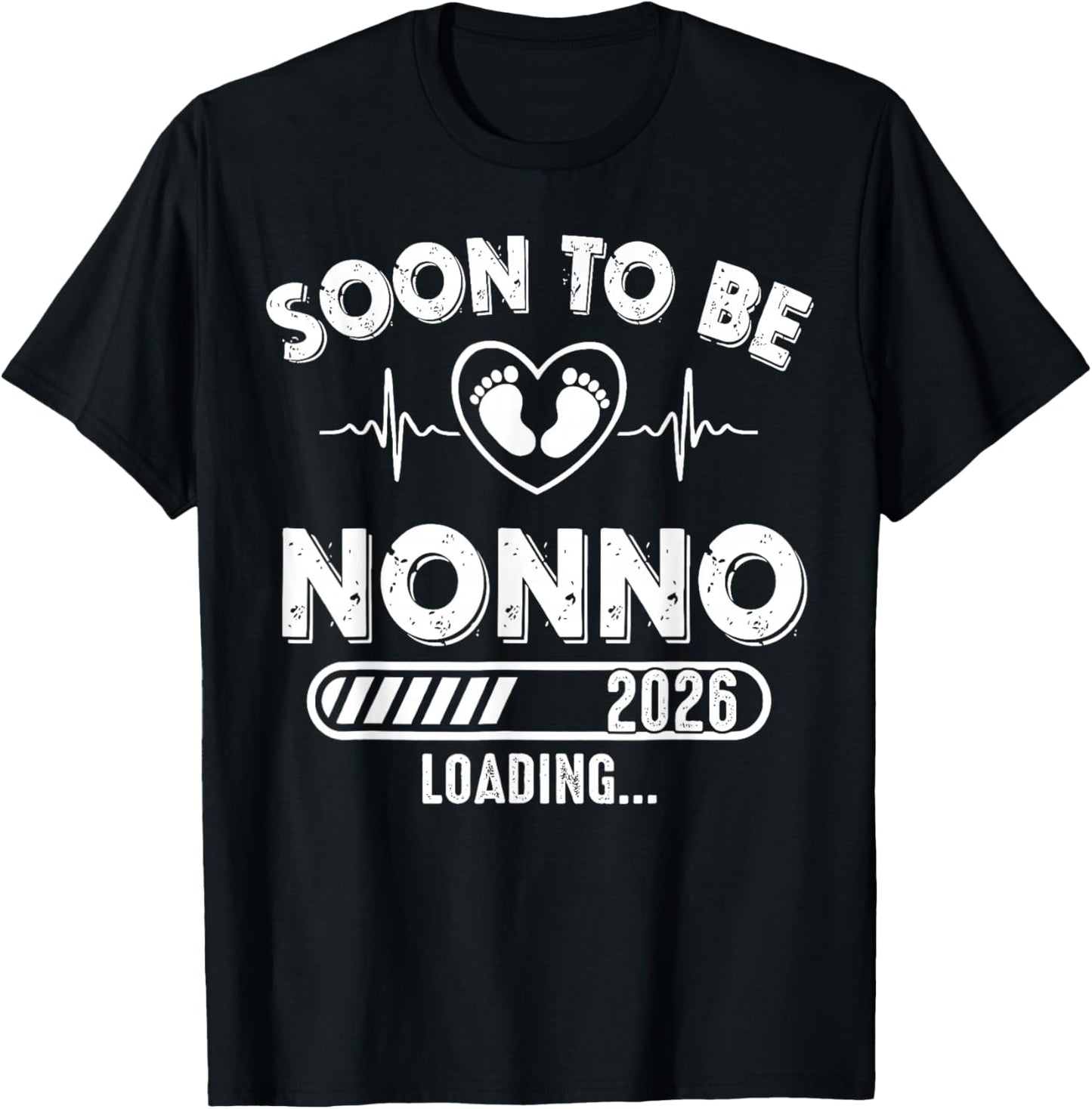 Soon to Be Nonno Est 2026 New Dad Father First Time T-Shirt - T-Shirt | Black
