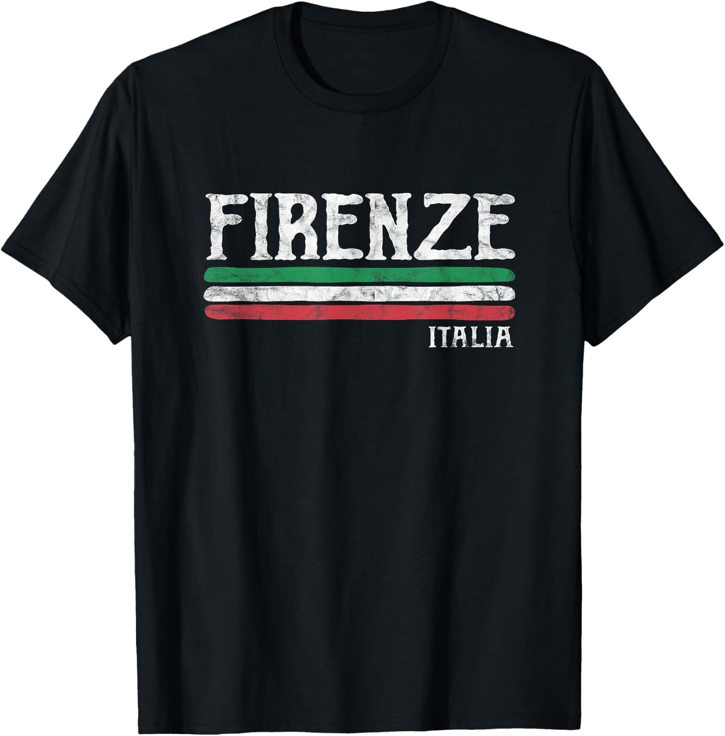 Florence Italy Italian Flag Souvenirs Gift T-Shirt - T-Shirt | Black
