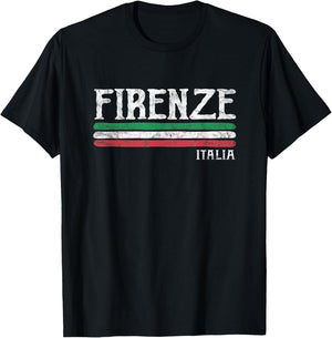 Florence Italy Italian Flag Souvenirs Gift T-Shirt - T-Shirt | Black