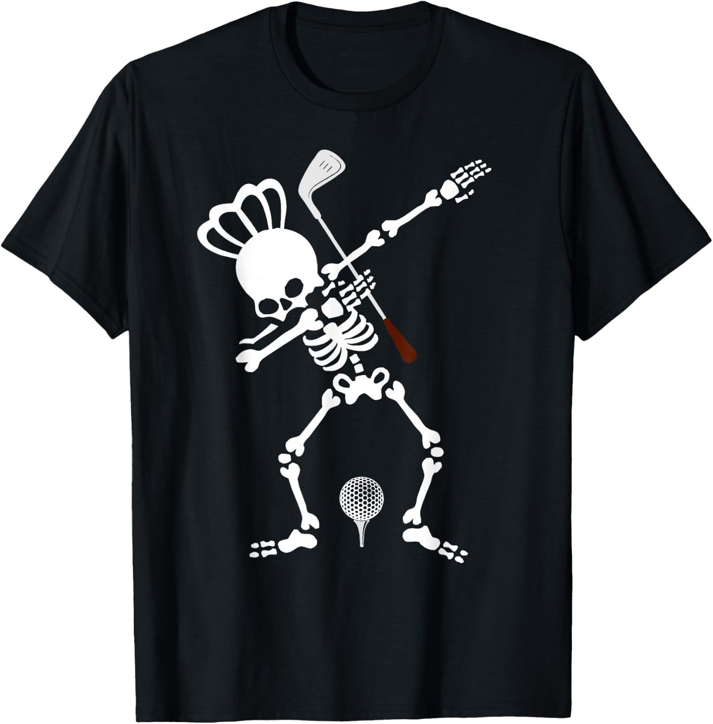 Queen Skeleton Dabbing Golf T-Shirt - T-Shirt | Black