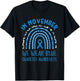 In November We Wear Blue Diabetes Awareness T-Shirt - T-Shirt | Black