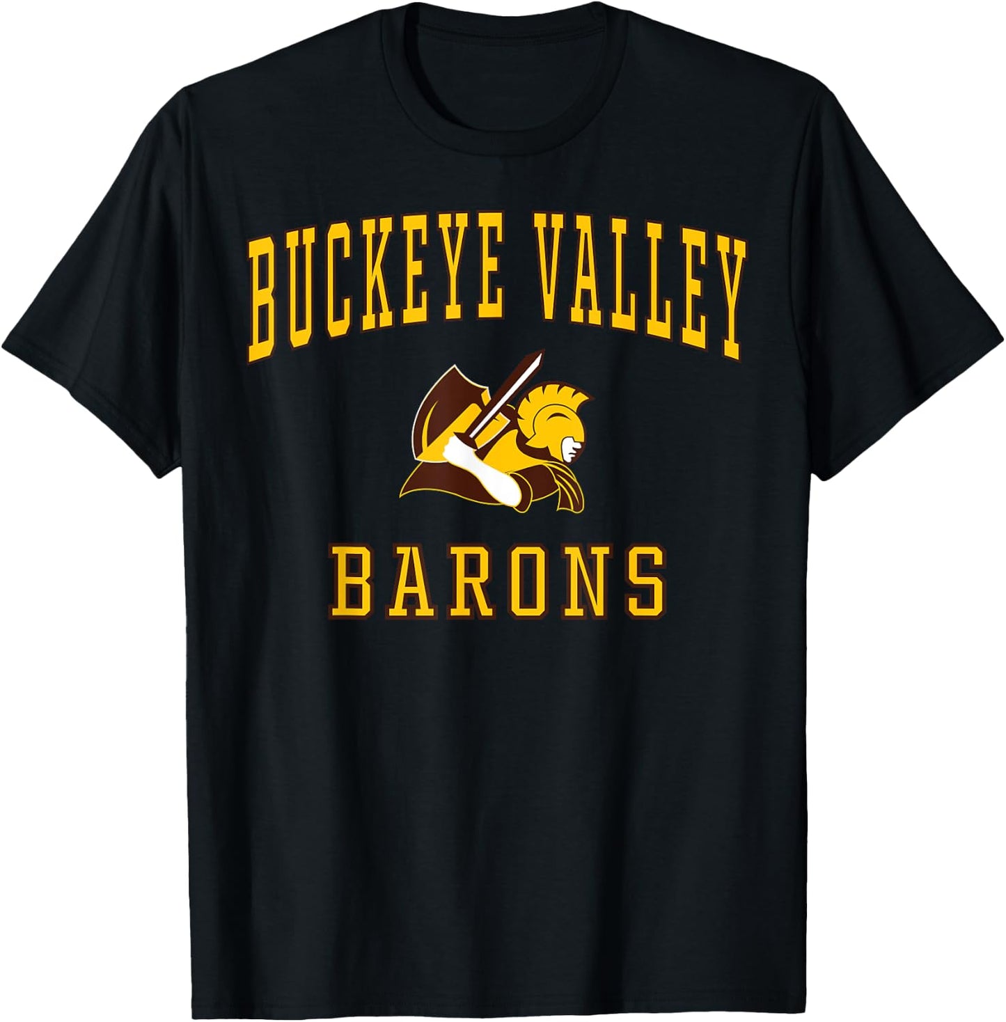 Buckeye Valley High School Barons C1 T-Shirt - T-Shirt | Black