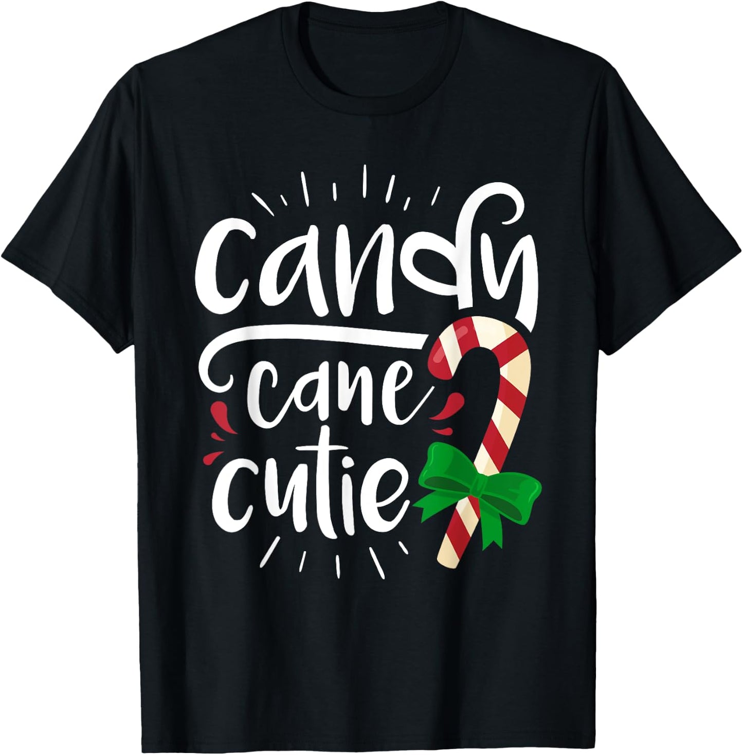 Candy Cane Cutie Christmas Stocking Stuffer Gift T-Shirt - T-Shirt | Black