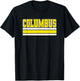 Columbus Yellow Black White Simple & Minimal Columbus Ohio T-Shirt - T-Shirt | Black