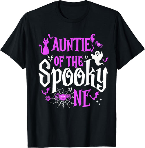 Auntie Of The Spooky One Auntie Halloween 1st Birthday Boys