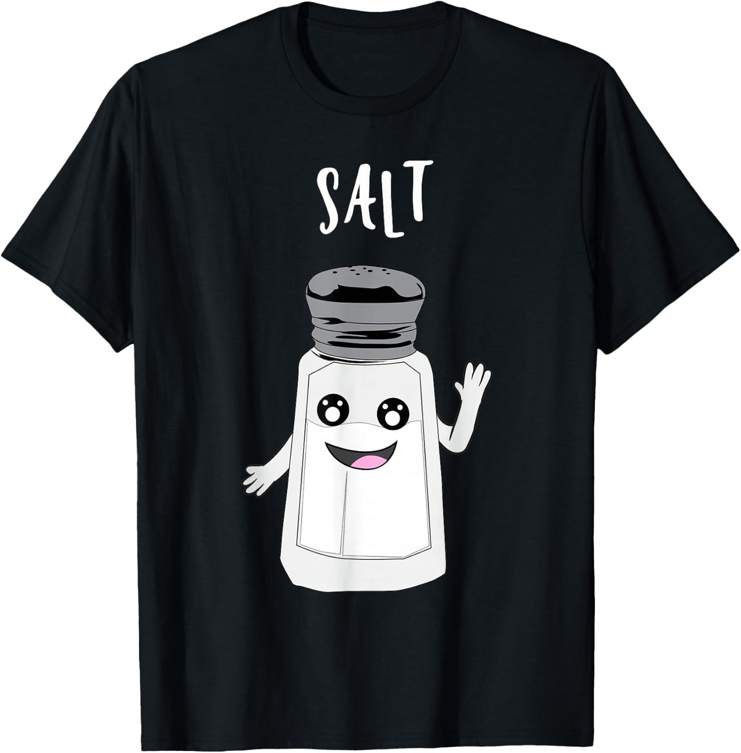 Funny Salt and Pepper Duo Valentines Halloween Easy Costume T-Shirt - T-Shirt | Black