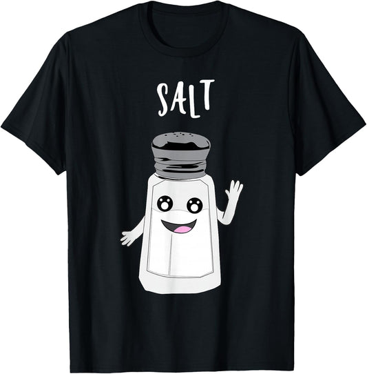 Funny Salt and Pepper Duo Valentines Halloween Easy Costume T-Shirt - T-Shirt | Black