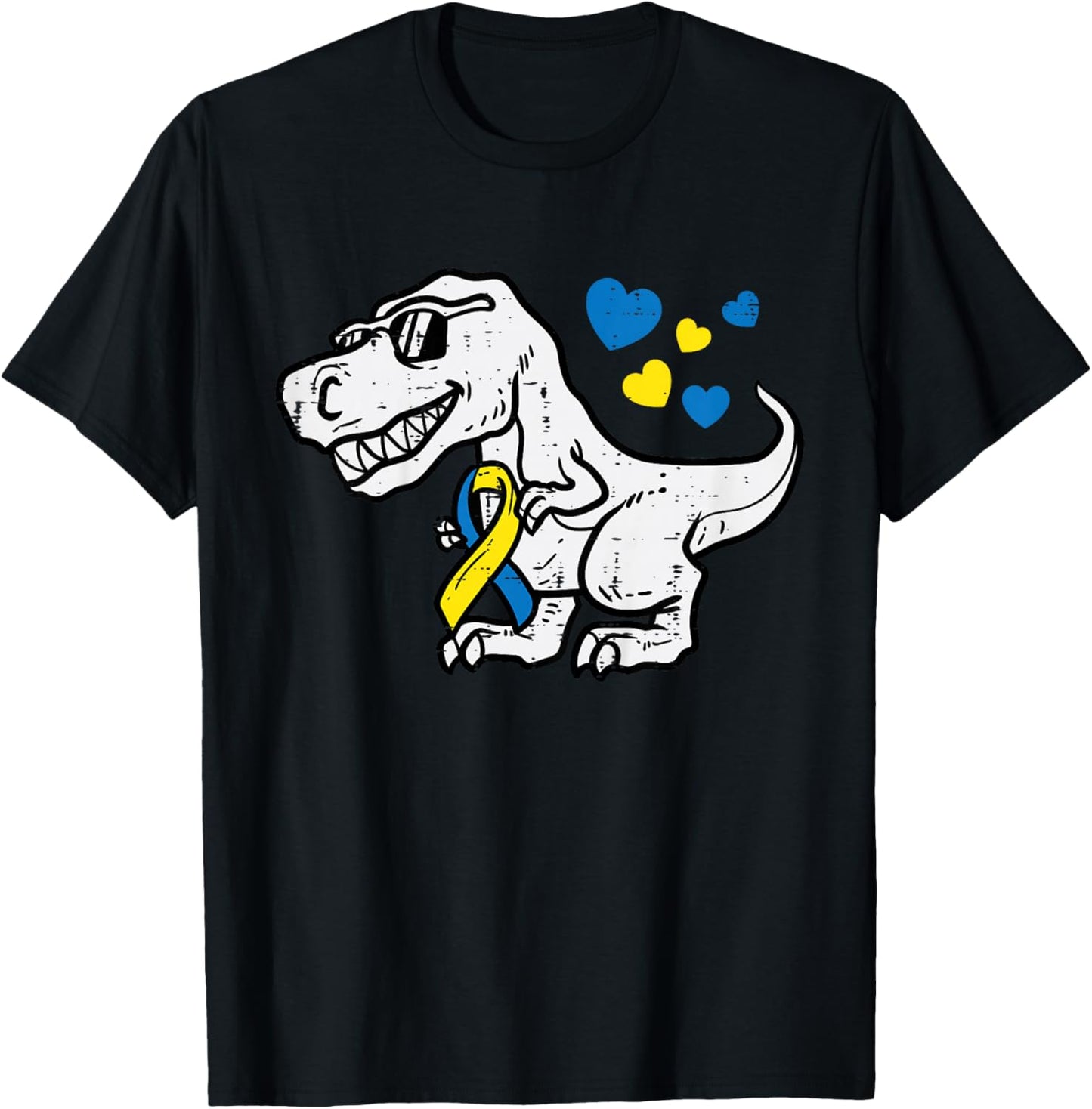 Down Syndrome Awareness Dino Trisomy 21 Trex Toddler Boy Kid T-Shirt - T-Shirt | Black