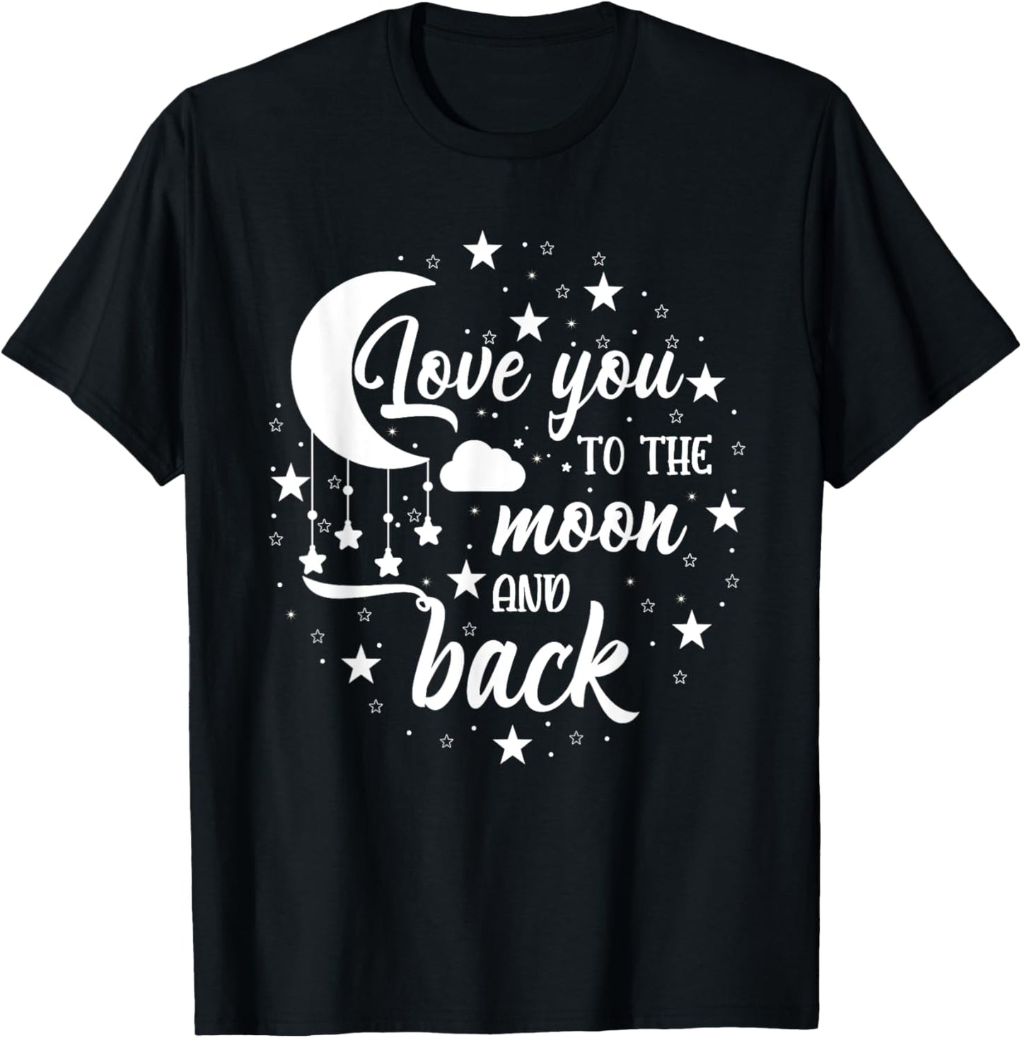 Love You To The Moon And Back Share Your Love Valentines Day T-Shirt - T-Shirt | Black