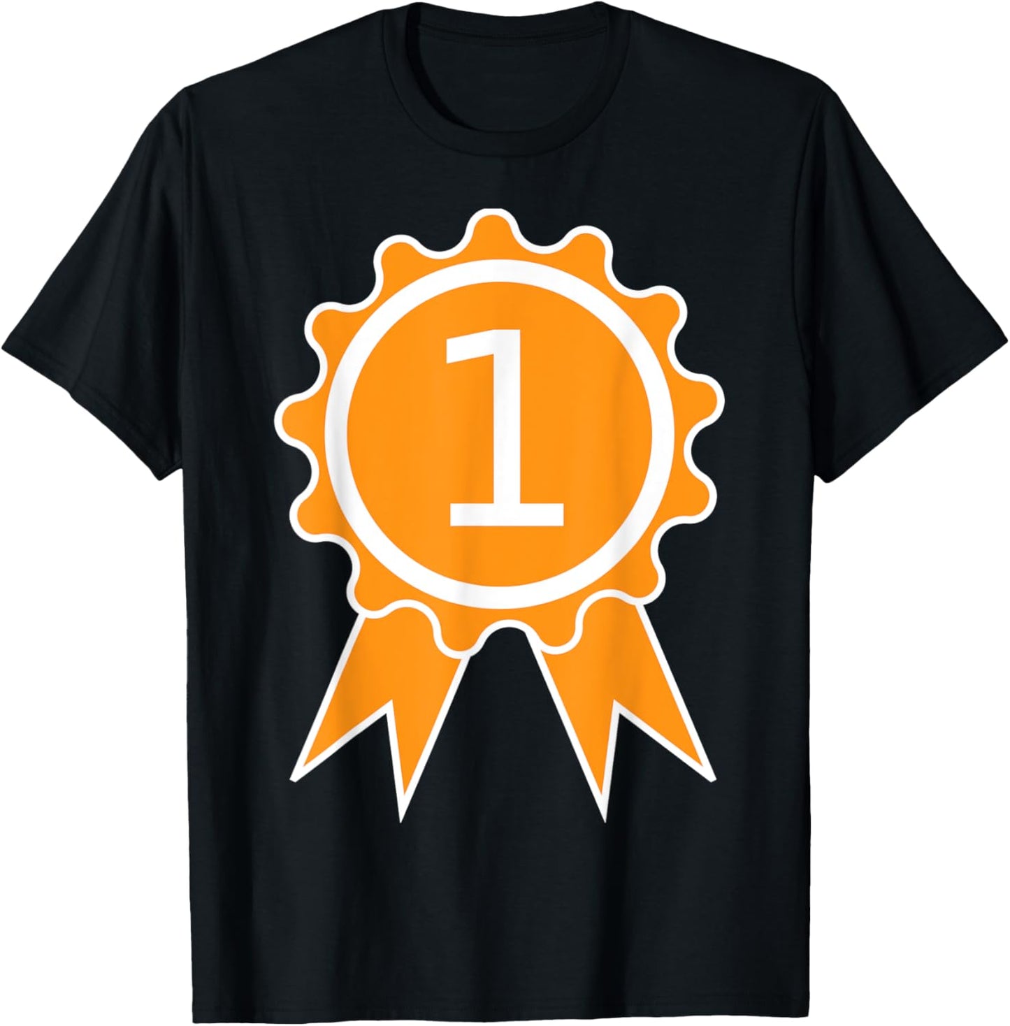 First 1st Place Trophy Ribbon Award T-Shirt - T-Shirt | Black