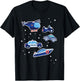 Police Cars Police Vehicles Kids Boys Toddler Cop Car Girls T-Shirt - T-Shirt | Black