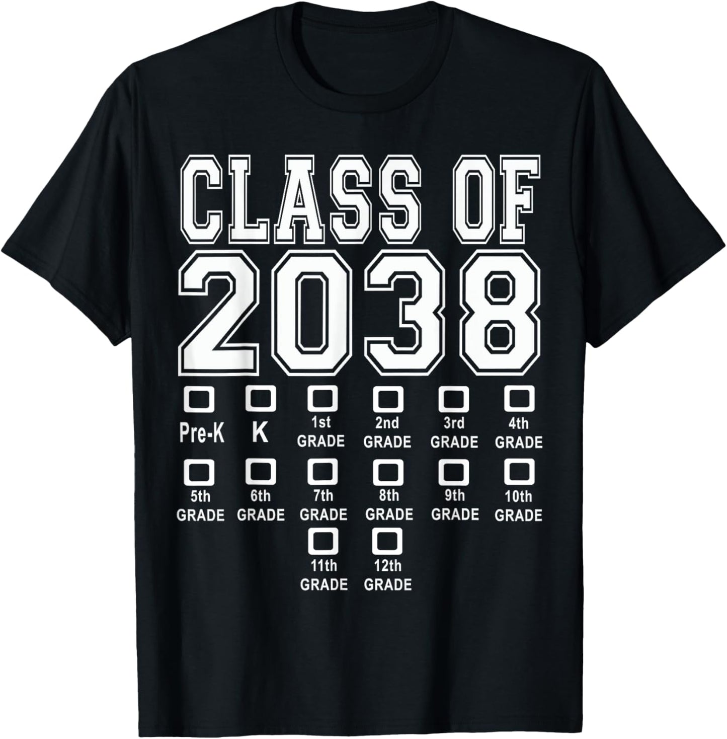 Class of 2038 grow with me T-Shirt - T-Shirt | Black