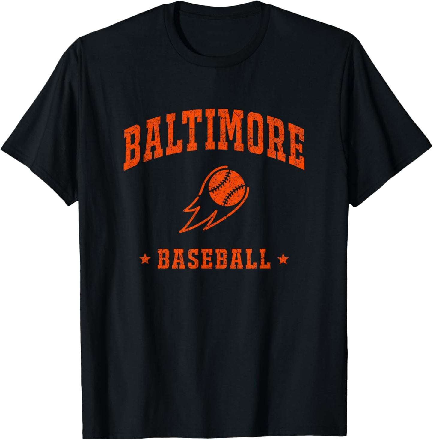 Baltimore Baseball Vintage Gameday Retro Baseball Lover T-Shirt - T-Shirt | Black
