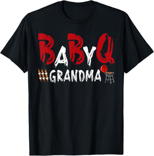 Grandma Baby BBQ Shower Themed Family Matching Barbecue T-Shirt - T-Shirt | Black