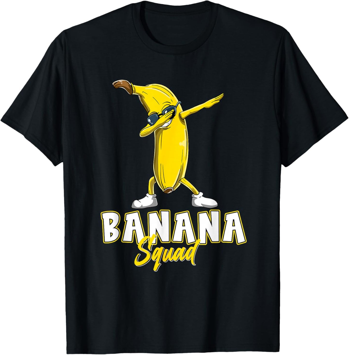 Banana Squad Funny Dabbing Banana Food & Dab T-Shirt - T-Shirt | Black