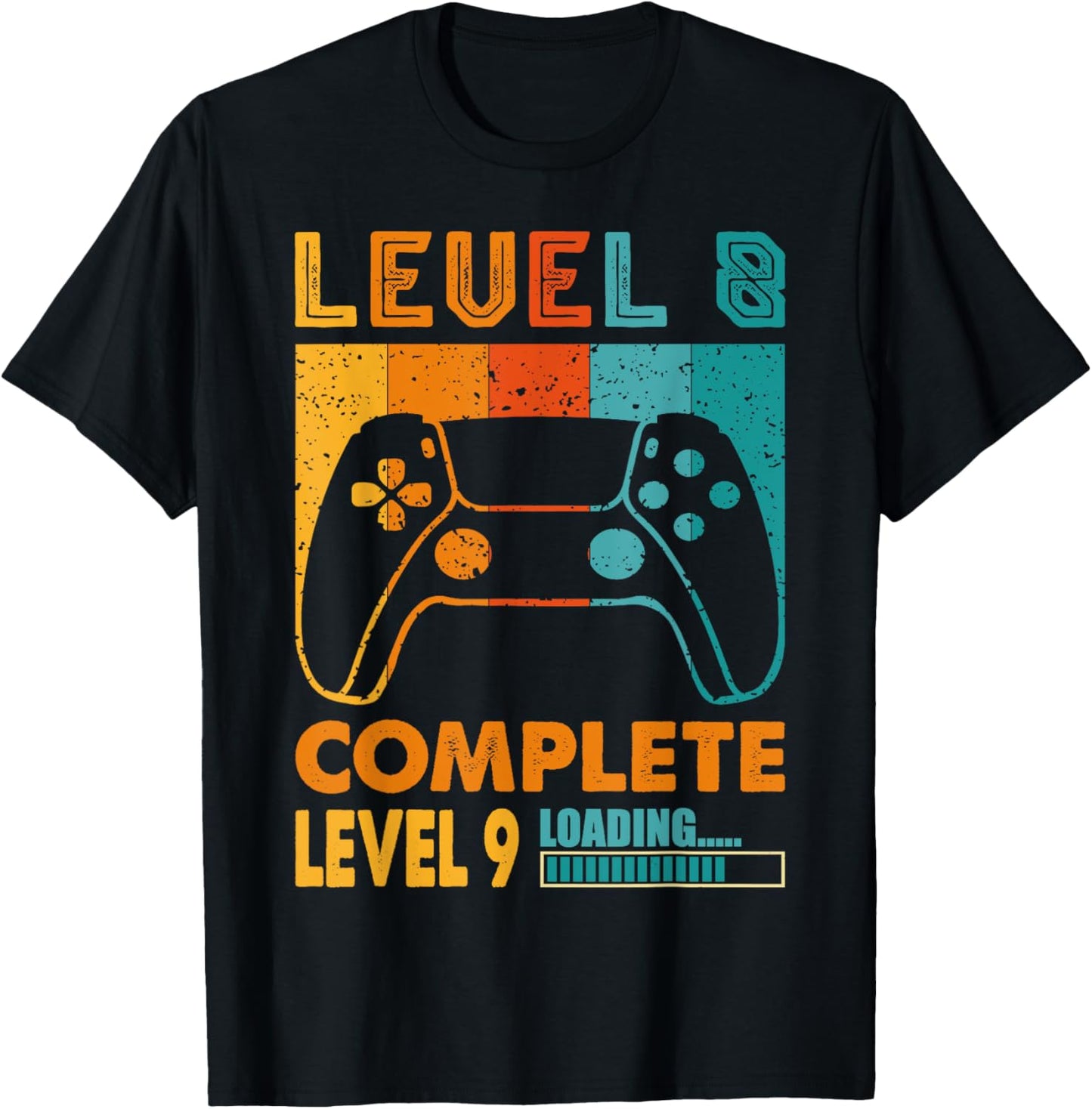 Level 8 Complete Level 9 Loading 8th Wedding Anniversary T-Shirt - T-Shirt | Black