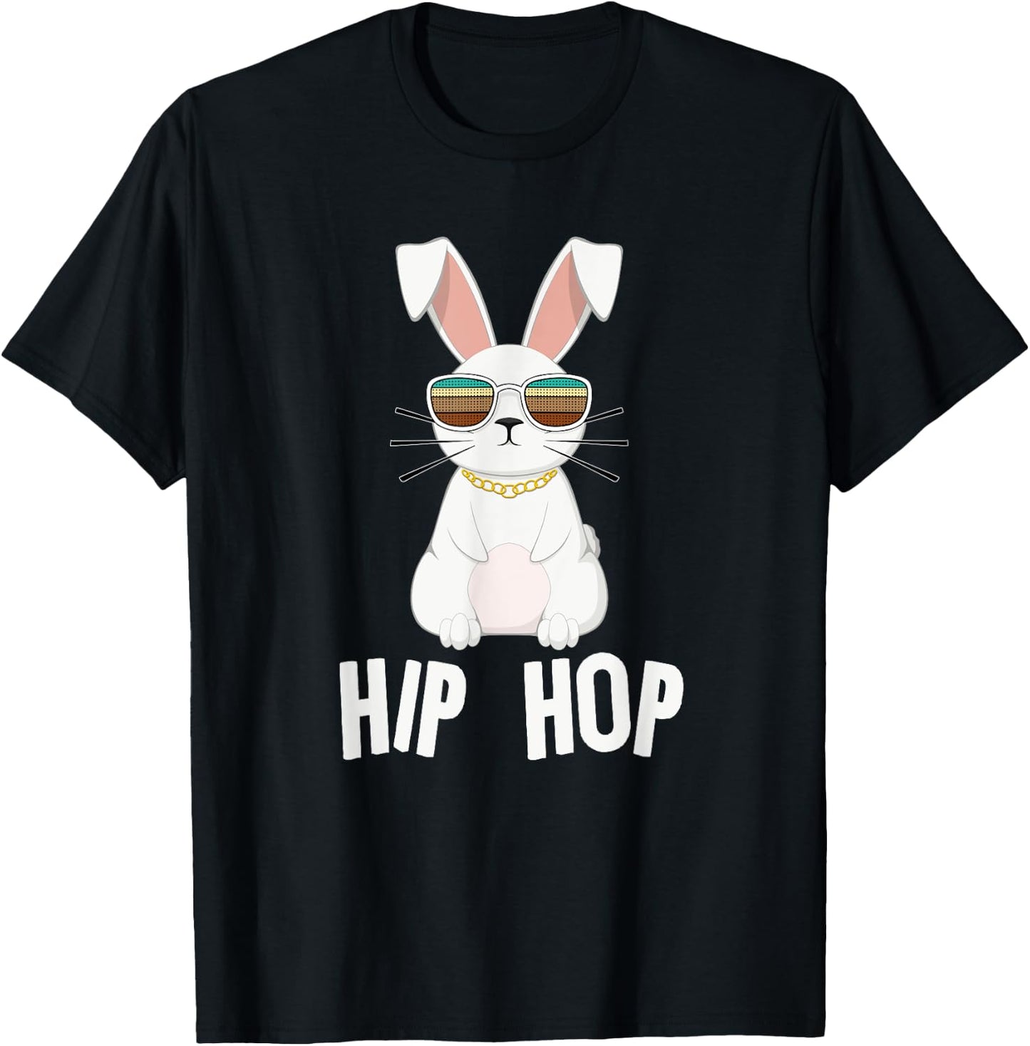 Hippity Hip Hop Bunny T Shirt Toddler Easter Bunny Rap Shirt T-Shirt - T-Shirt | Black