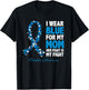Ribbon I Wear Blue For Mom Her Fight Is My Fight Diabetes T-Shirt - T-Shirt | Black
