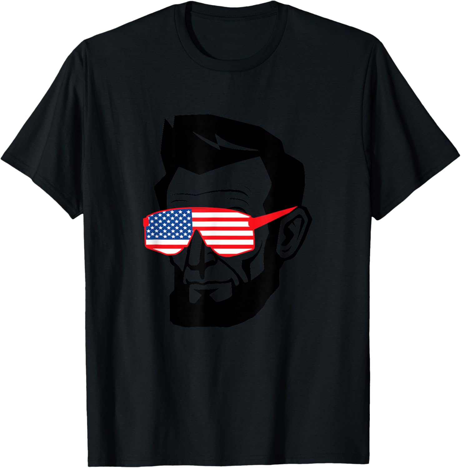 Funny Abraham Abe Lincoln Shirt July 4th Funny Men's Boys T-Shirt - T-Shirt | Black