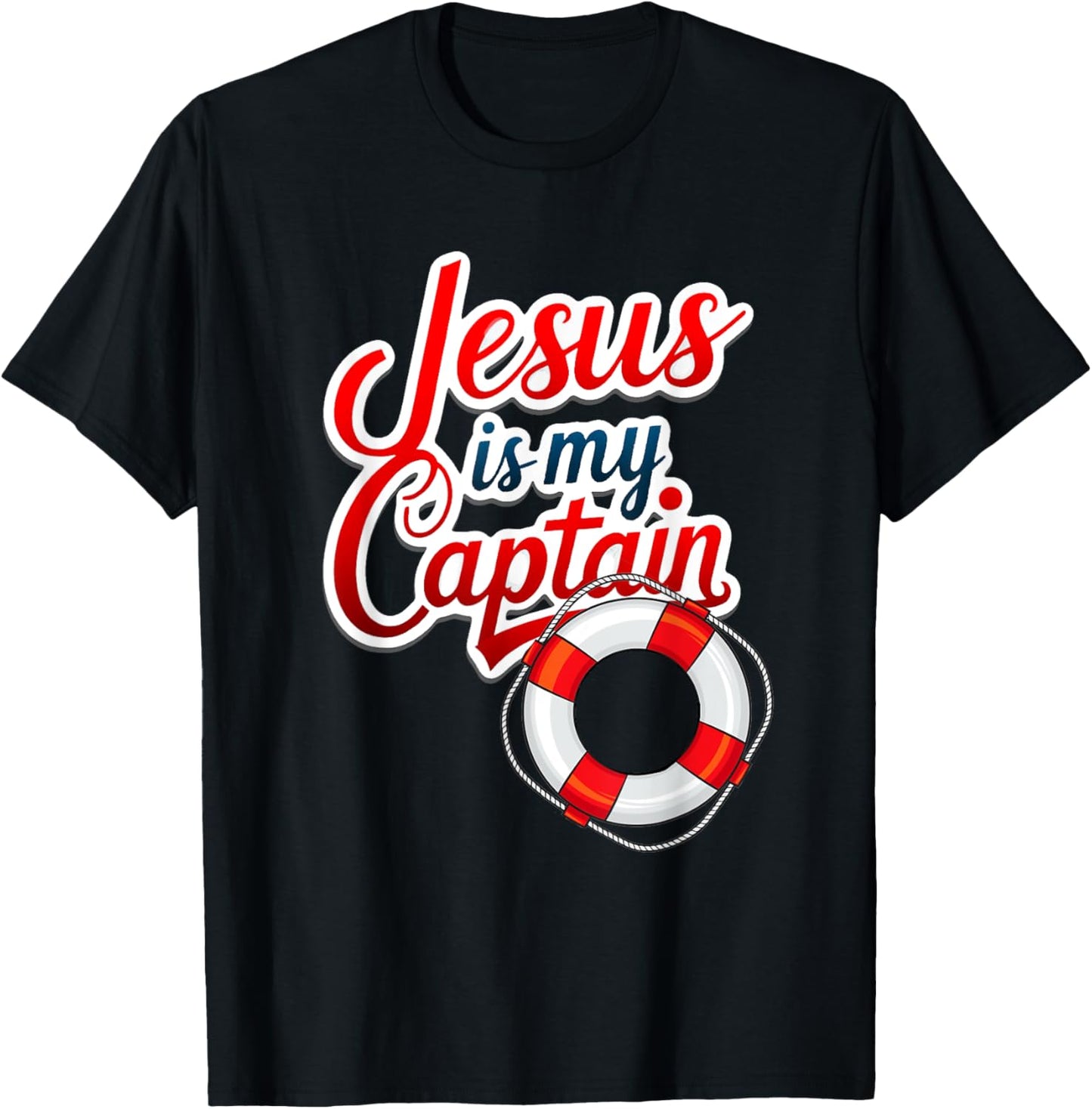 Jesus is my Captain T-Shirt - T-Shirt | Black