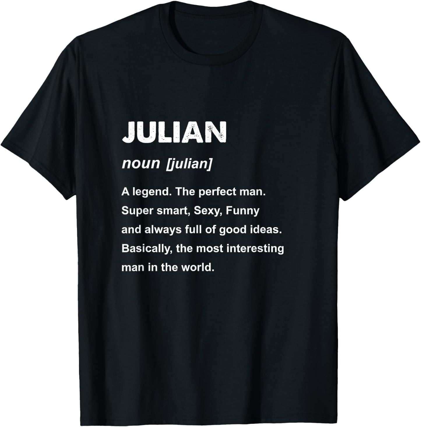 Julian Name T-Shirt - T-Shirt | Black