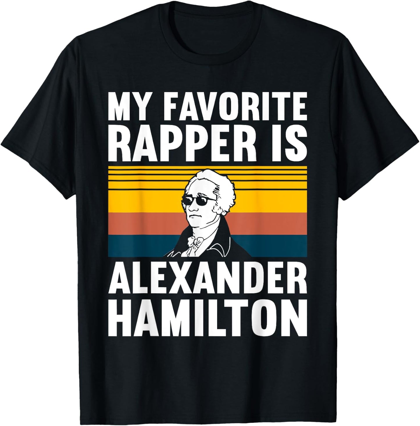 Must Love History Men's Retro Hamilton , Black, Small T-Shirt - T-Shirt | Black