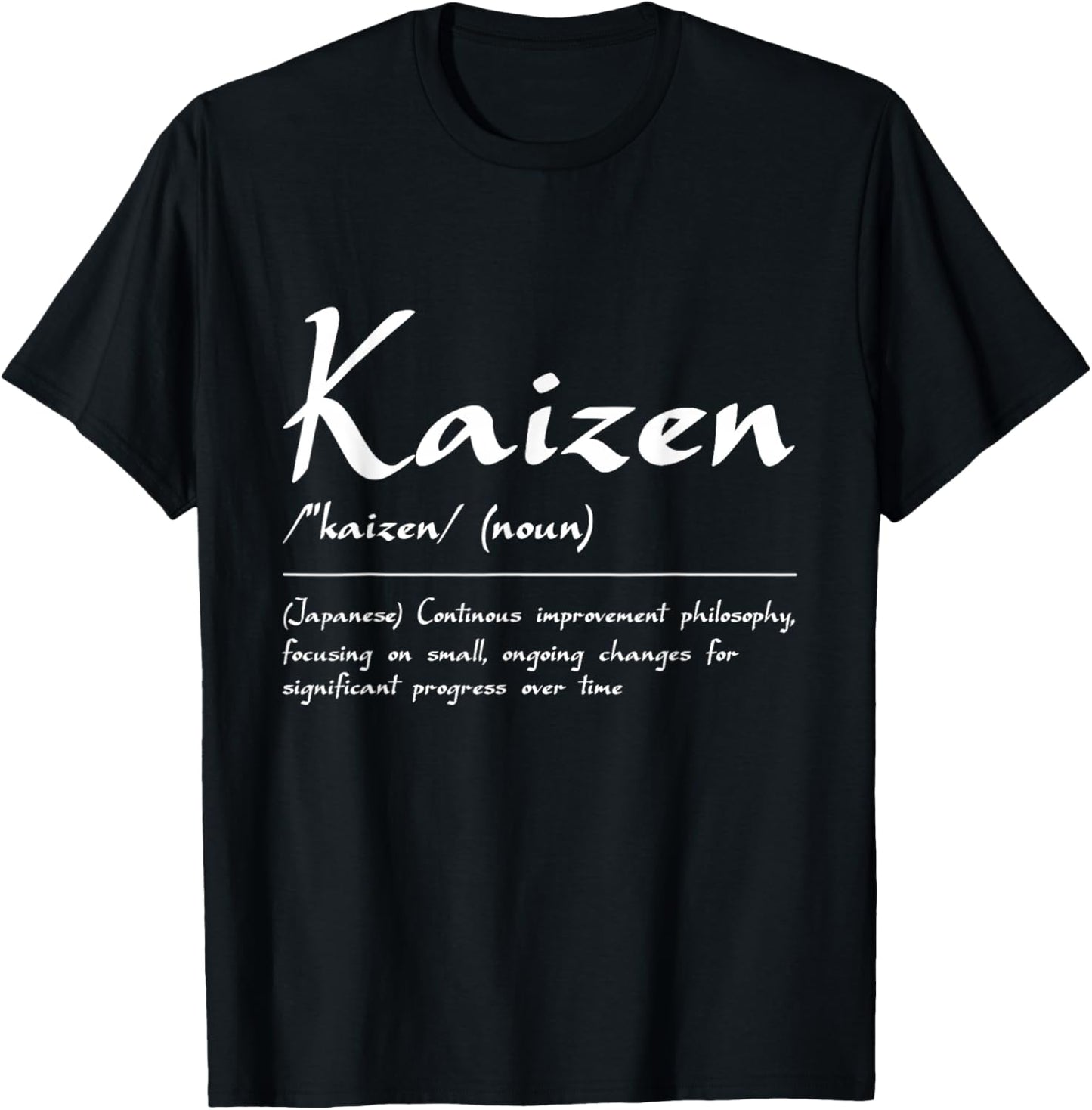 Hiragana Katakana Kaizen Method Kaizen Quote Kai Zen T-Shirt - T-Shirt | Black