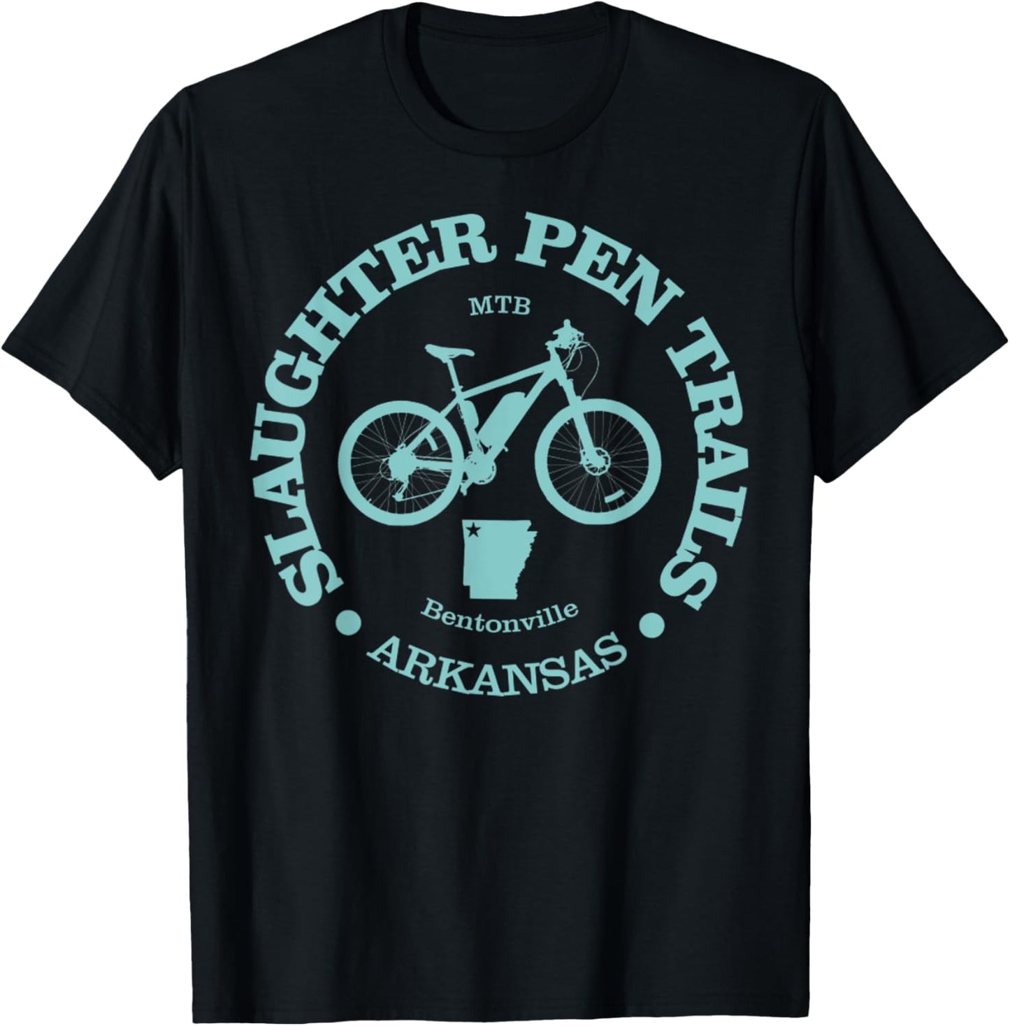 Slaughter Pen Trails Funny Cycling Mountain Biking T-Shirt - T-Shirt | Black