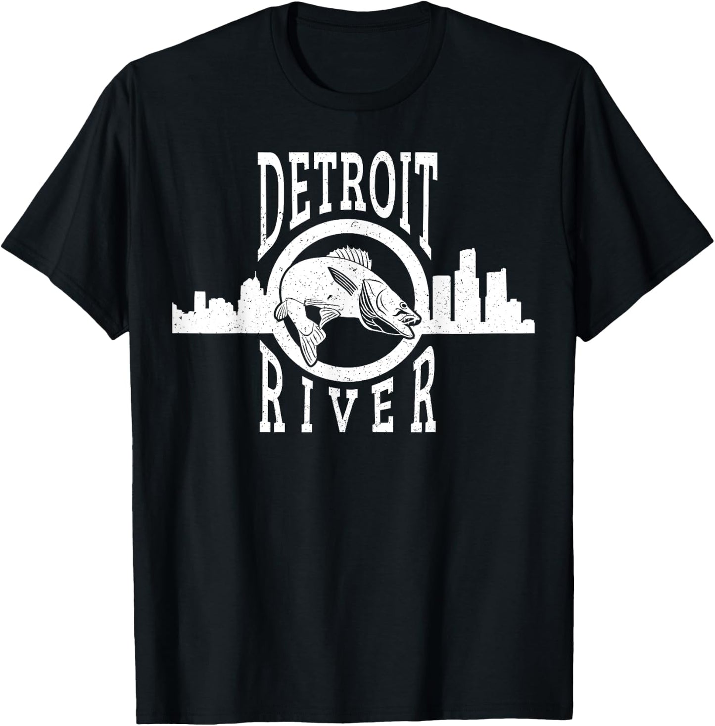 Detroit River Walleye Fishing T Shirt Women T-Shirt - T-Shirt | Black