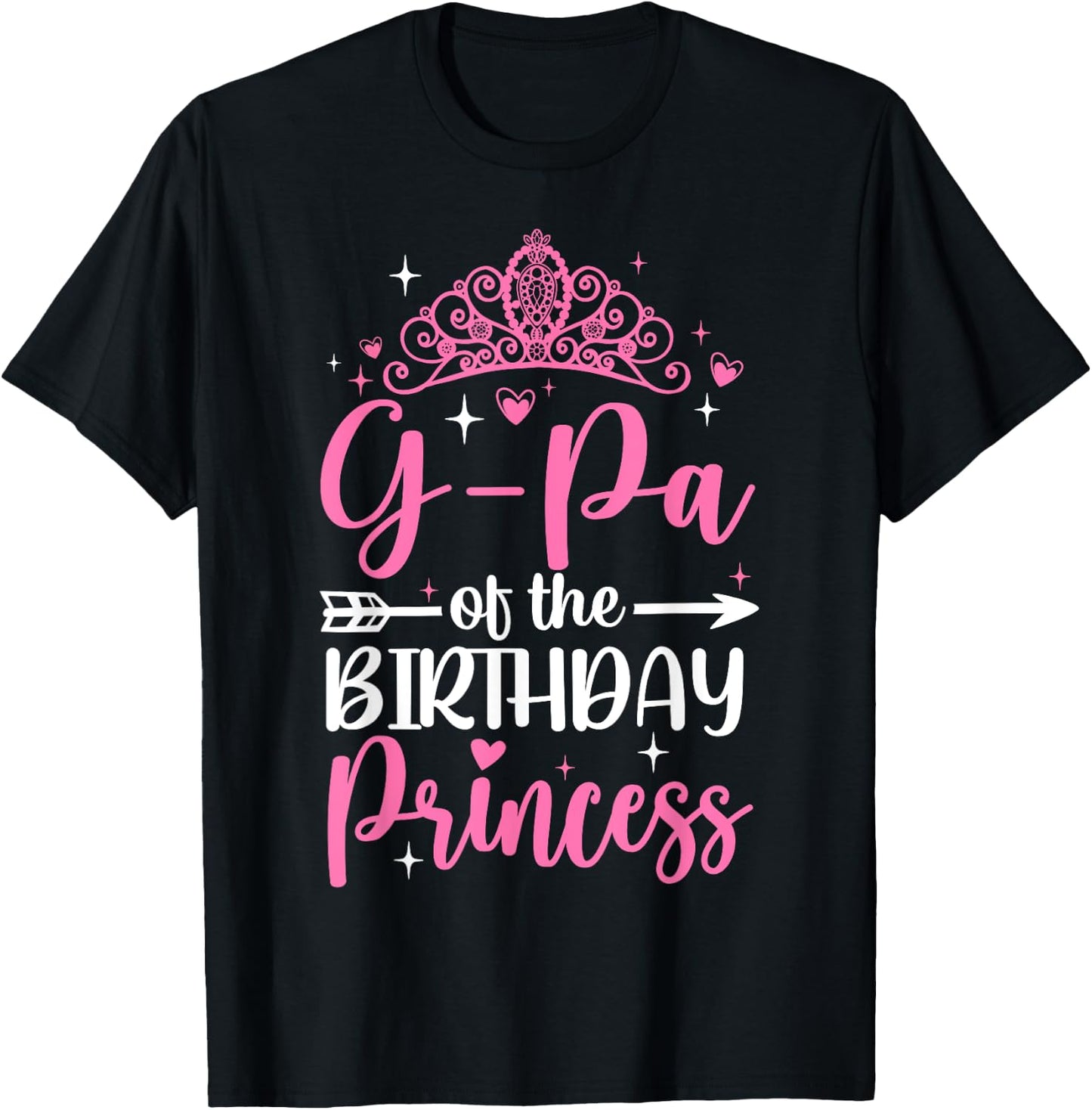 G-Pa Of The Birthday Princess Bday Girl Kid Cute Family T-Shirt - T-Shirt | Black