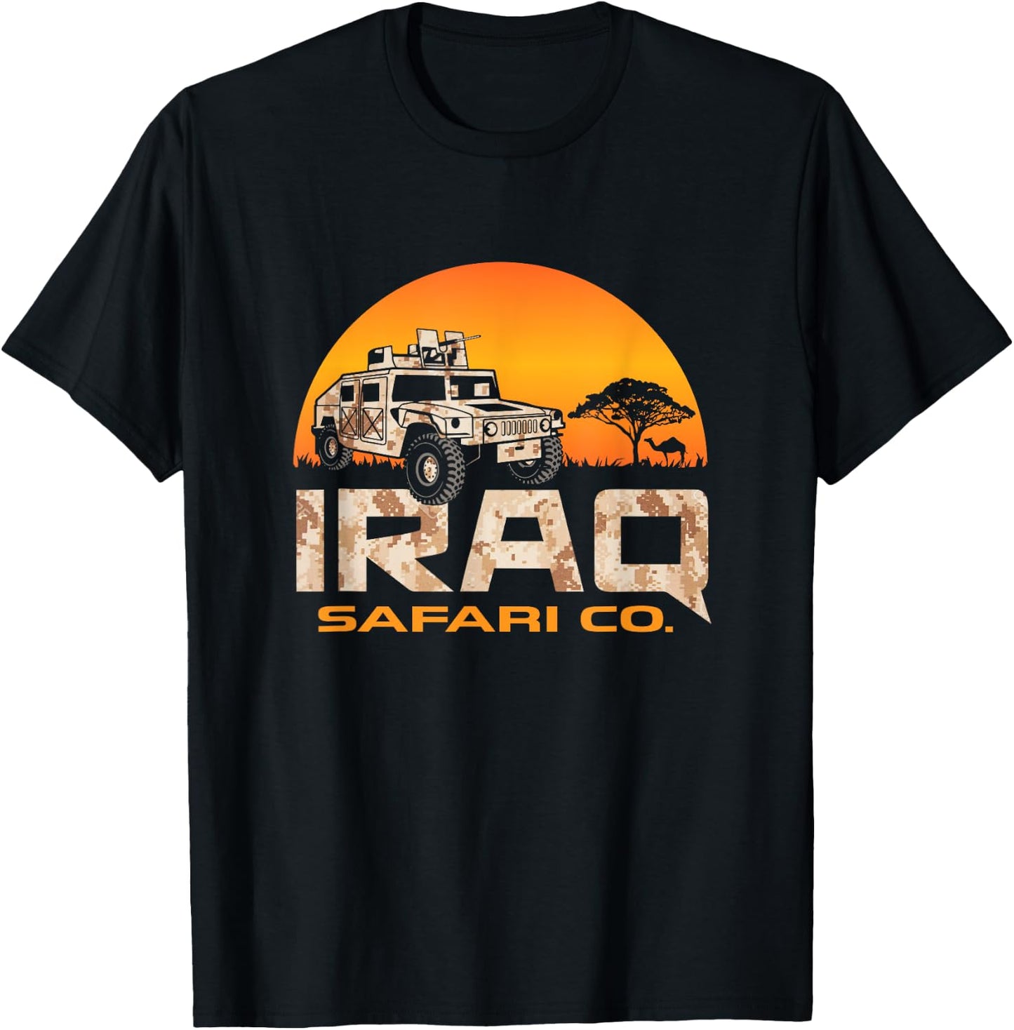 Iraq Veteran Safari Club Army Vet Gift T-Shirt - T-Shirt | Black