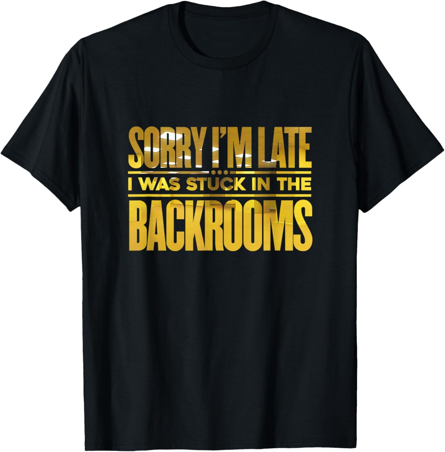 Stuck in Backrooms, Analog Horror Movie Liminal Creepypasta T-Shirt - T-Shirt | Black